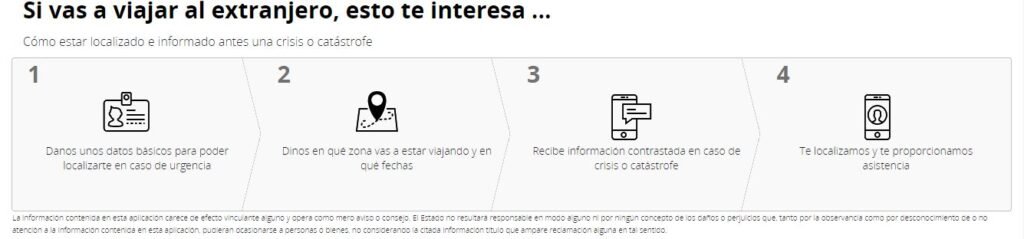 imagen de la página de registro de viajeros de España