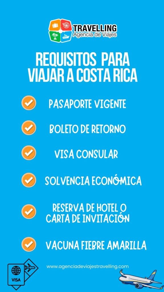 Requisitos para viajar a Costa Rica