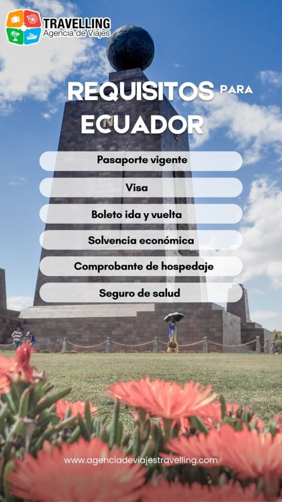 requisitos para viajar a Ecuador