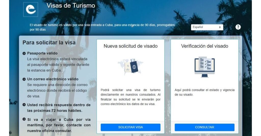 Visa de turismo para Cuba 